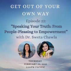 Ep 22 graphic with April Yee and Dr. Sweta Chawla