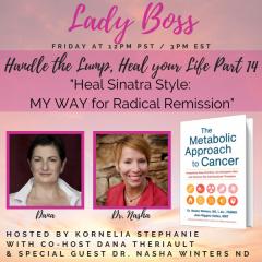 The Kornelia Stephanie Show: Handle the Lump, Heal your Life Part 14: Heal Sinatra Style: MY WAY for Radical Remission with Dana Theriault 
& Dr. Nasha